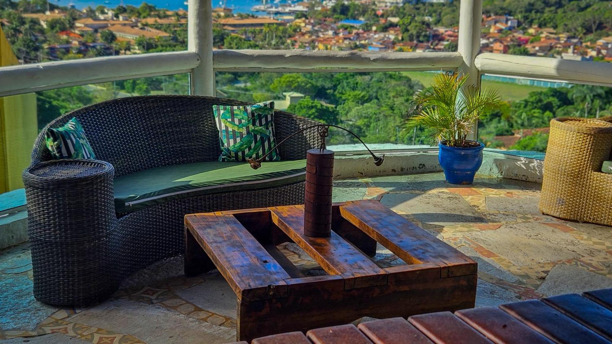Hotel Bella Vista Ocean View Búzios Exterior foto A balcony in a house